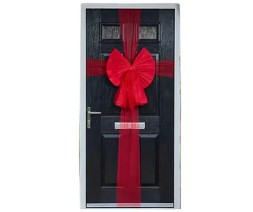 Christmas Door Bow - Red