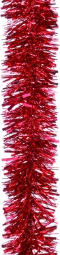 Chunky / Fine Cut Tinsel - Red 200cm X 15cm 