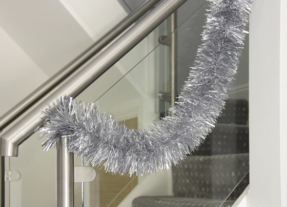 Chunky / Fine Cut Tinsel - Silver 200cm X 15cm  - image 2