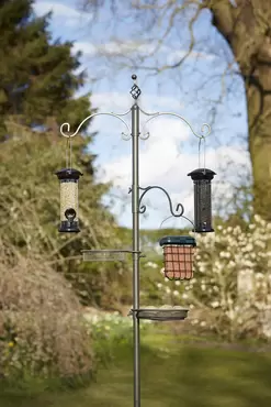 pewter bird station