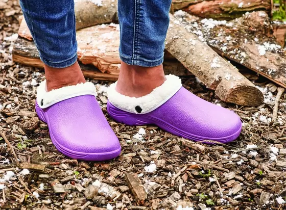 Comfi Fleece Clog – Lilac Uk5 /Eu38 - image 2