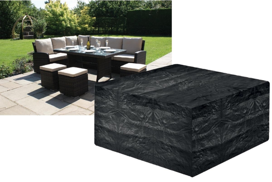 Compact Square Casual Dining Set Cover Black - image 2