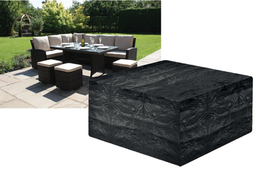 Compact Square Casual Dining Set Cover Black - image 2
