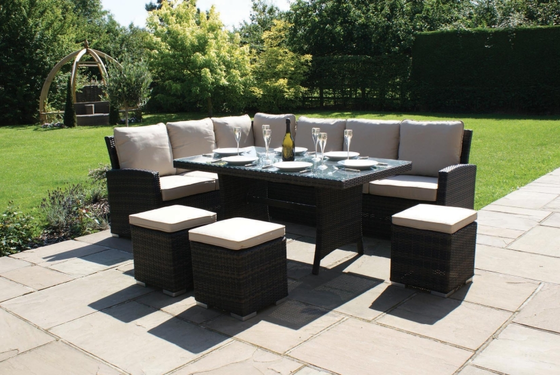 Compact Square Casual Dining Set Cover Black - image 4