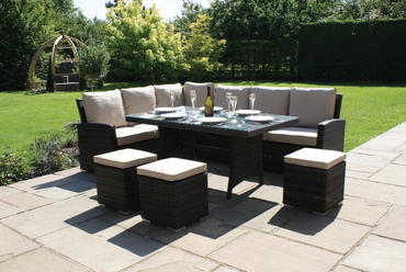 Compact Square Casual Dining Set Cover Black - image 4