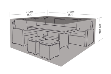 Compact Square Casual Dining Set Cover Black - image 8