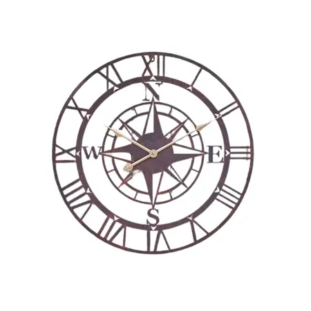 Compass Bronze Clock - image 1