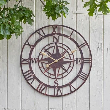 Compass Bronze Clock - image 2