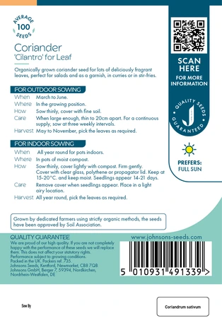 Coriander Cilantro For Leaf Org - image 2