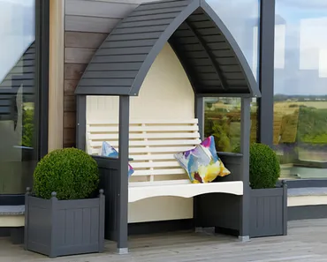 Cottage Arbour (Charcoal & Cream) - image 1