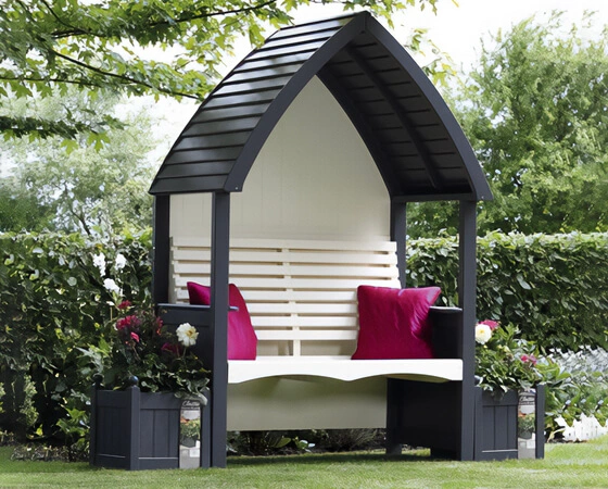 Cottage Arbour (Charcoal & Cream) - image 2