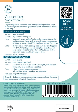 Cucumber Marketmore 70 Org - image 2