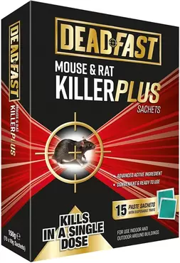 Deadfast Mouse And Rat Killer Plus 15 Sachets