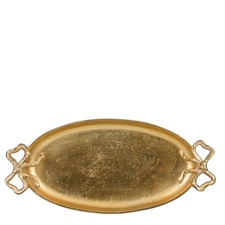 Decoration Tray Bow Gold  L 42cm