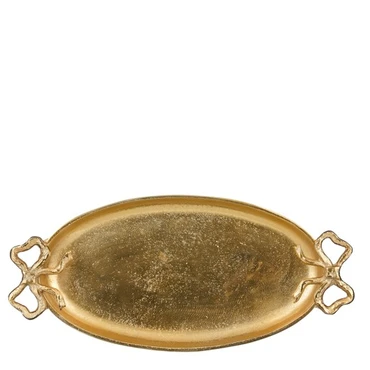 Decoration Tray Bow Gold  L 42cm