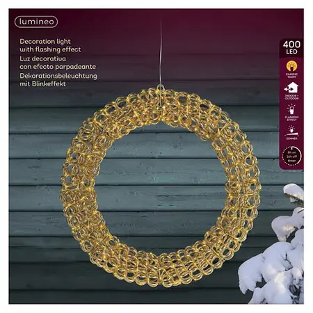 Decorative Wreath with 400 Micro LEDs - image 1