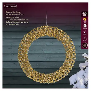 Decorative Wreath with 400 Micro LEDs - image 1
