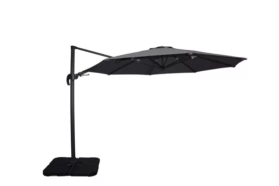 Deluxe Cantilever Parasol Round Black - image 1