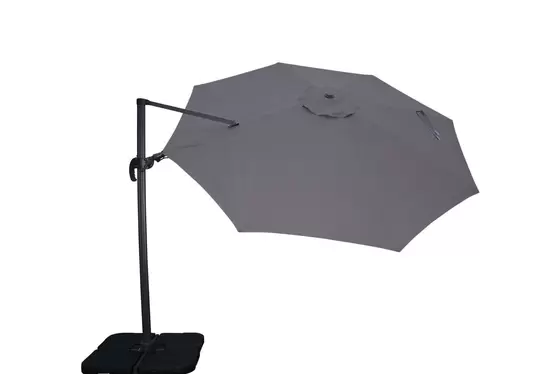 Deluxe Cantilever Parasol Round Black - image 2