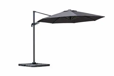 Deluxe Cantilever Parasol Round Black - image 1