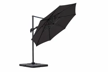Deluxe Cantilever Parasol Round Black - image 4