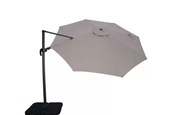 Deluxe Cantilever Parasol Round Taupe - image 2