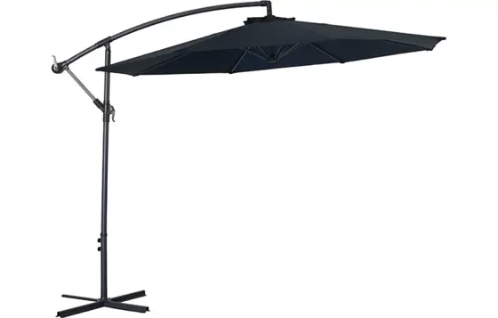 Deluxe Cantilever Round Parasol Grey
