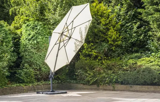 Deluxe Square Cantilever Parasol Taupe 3m - image 4