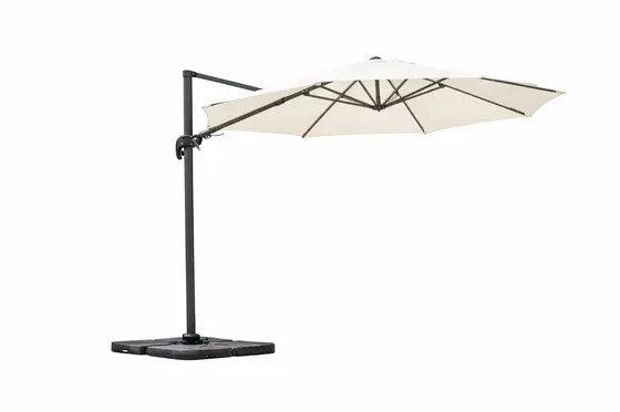 Deluxe Square Cantilever Parasol Taupe 3m - image 1