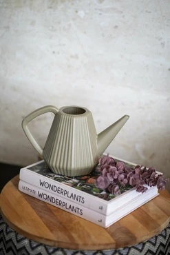 Doppio Groove Olive Grey Watering Can - image 2