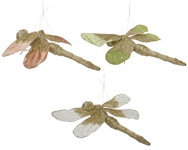 Dragonfly Polyester Strass Stones, Beads, Glitters 3col Ass