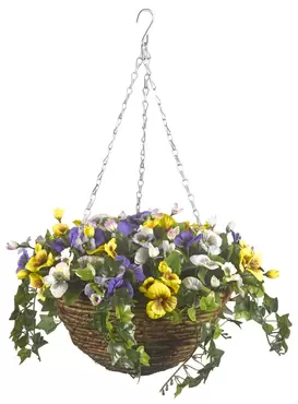 Easy Basket - Pansies