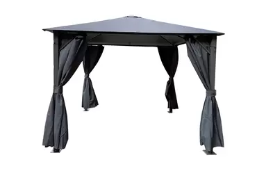 Eden 3m Gazebo with Curtains (Grey)