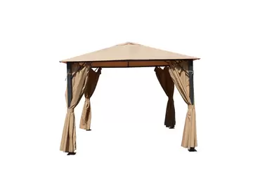 Eden 3m Gazebo with Curtains (Taupe)