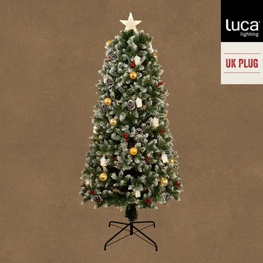Elara Frosted Green Fibre Optic Tree 6ft/180cm - image 2
