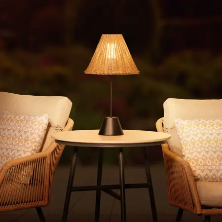Elba Sesame Rattan Table Lamp - image 1