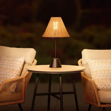 Elba Sesame Rattan Table Lamp - image 1