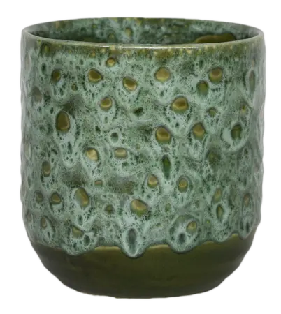 Emerald Reactive Glaze Planter H13CM D13CM