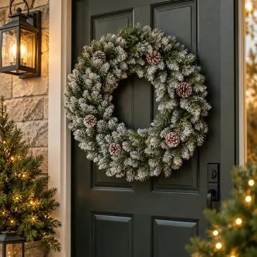 Empress Wreath Green Frosted D60cm - image 2