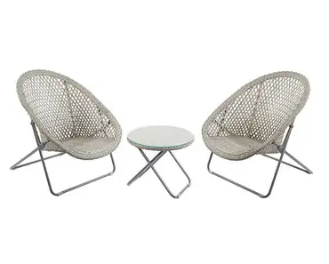 Faux Rattan Folding Lounge Set - image 2