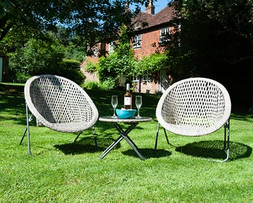 Faux Rattan Folding Lounge Set - image 2