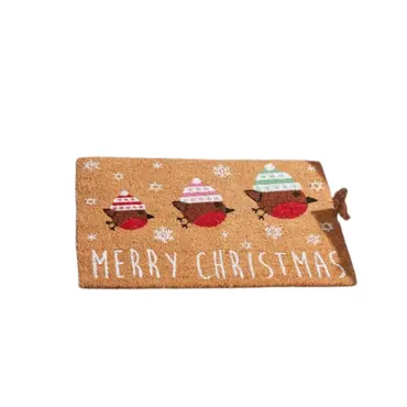 Festive Robin Decoir Mat 40 X 60cm