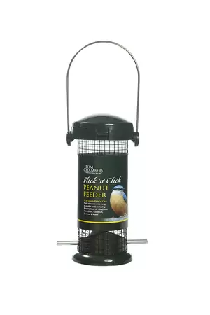 Flick 'n' click peanut feeder