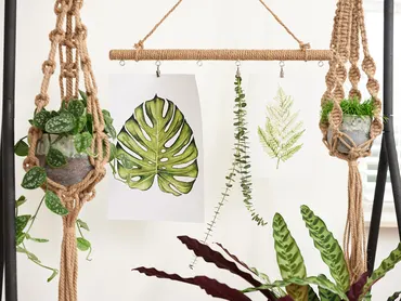 Flowerpot Hanger Macrame Brown D10 H140 - image 4