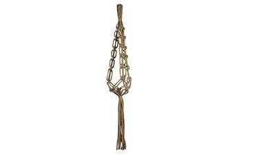 Flowerpot Hanger Macrame Brown D10 H140 - image 1