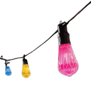 Fluted Festoon String Lights - Multi Coloured - Set Of 20