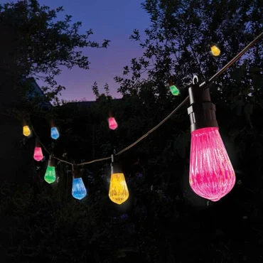 Fluted Festoon String Lights - Multi Coloured - Set Of 20 - image 2