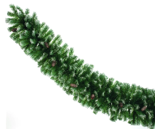 Frosted Garland with Cones 270cm