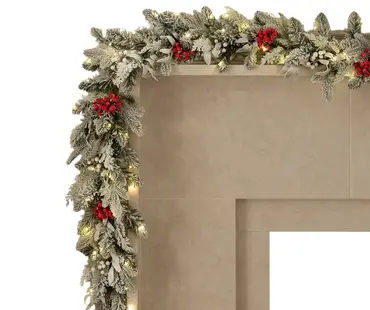 Frosted Mixed Berry Garland 6ft X 10"