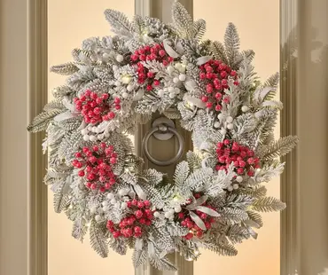 Frosted Mixed Berry Prelit Wreath 26" - image 3